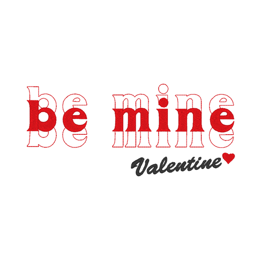 Be Mine Valentine Machine Embroidery Design