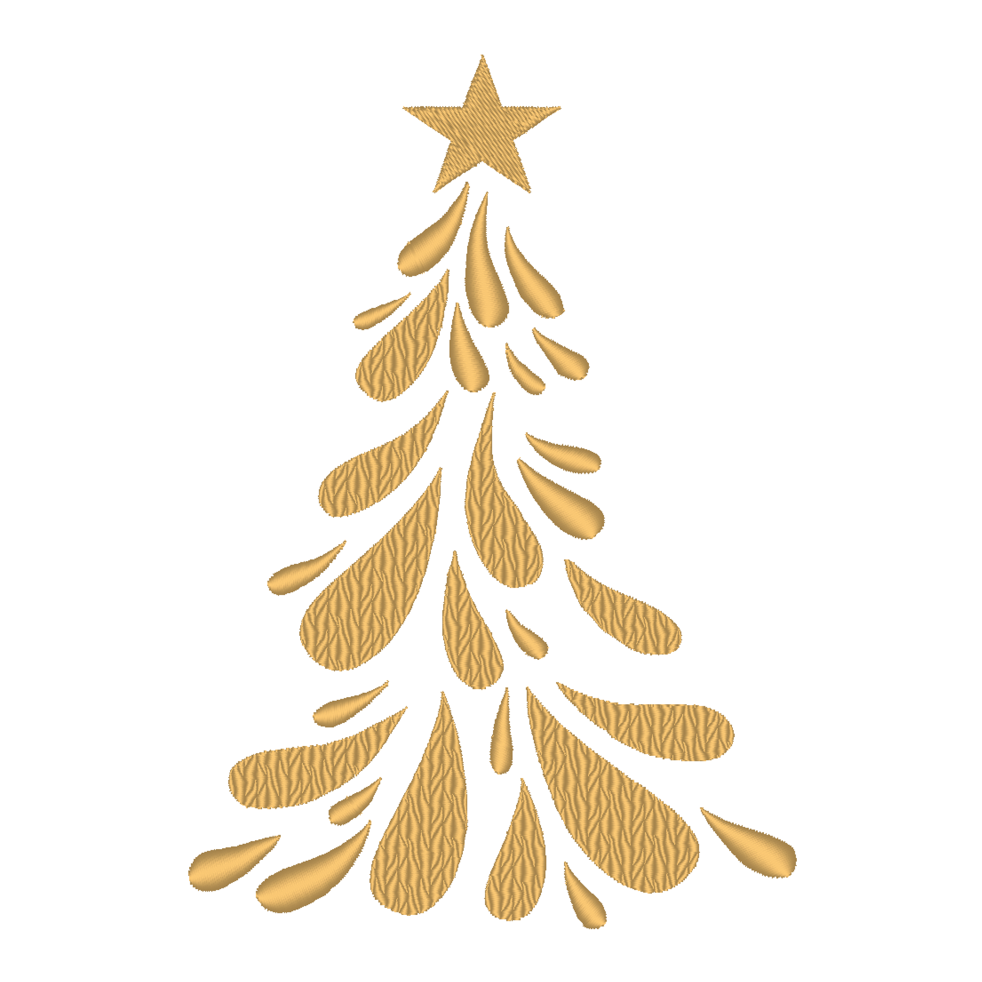 Image of Christmas Tree Machine Embroidery Design