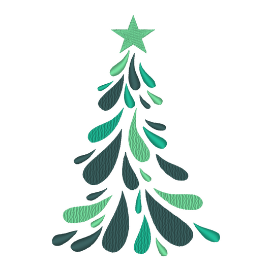 Image of Christmas Tree Machine Embroidery Design