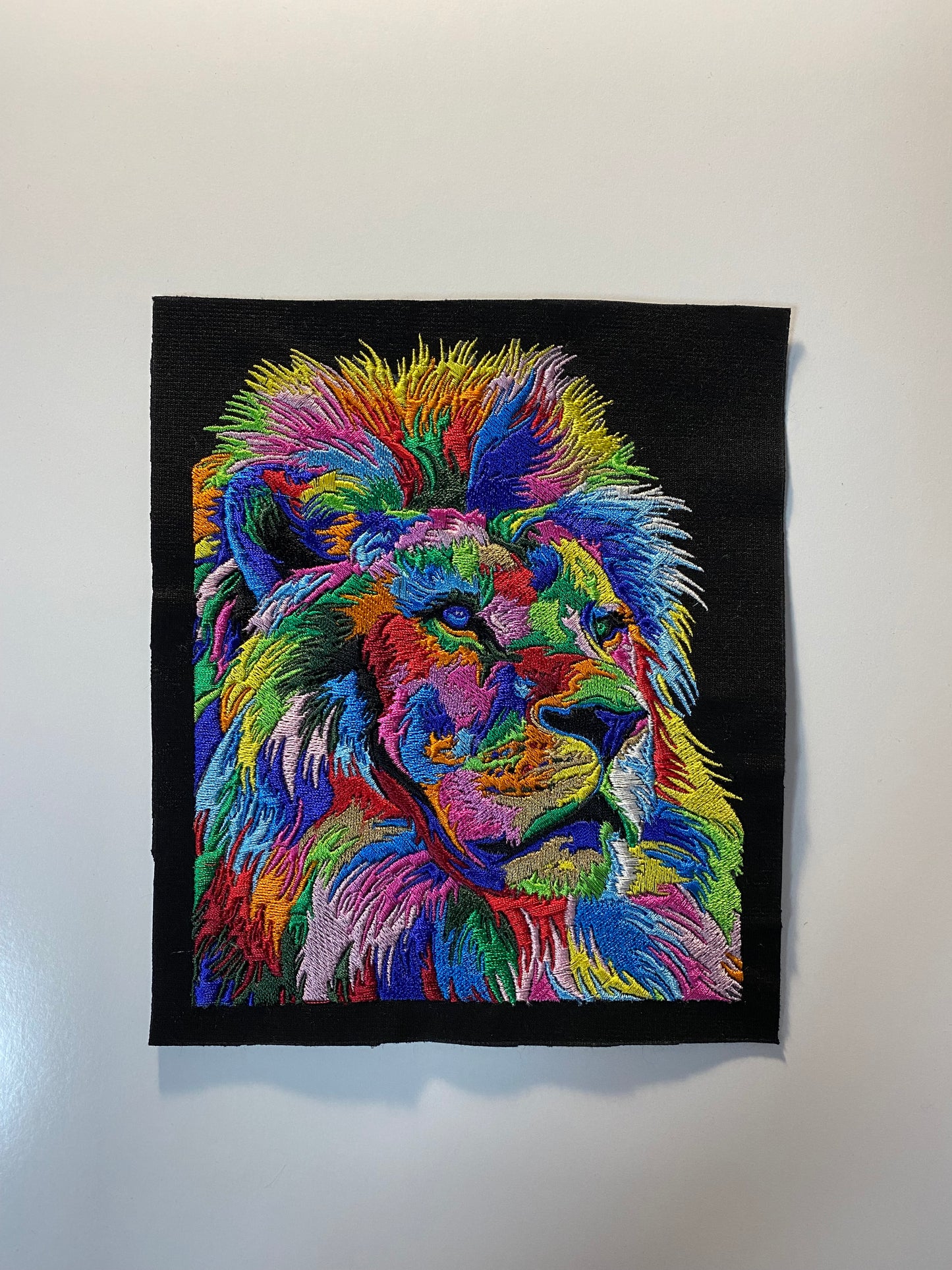 Colorful Lion machine embroidery design