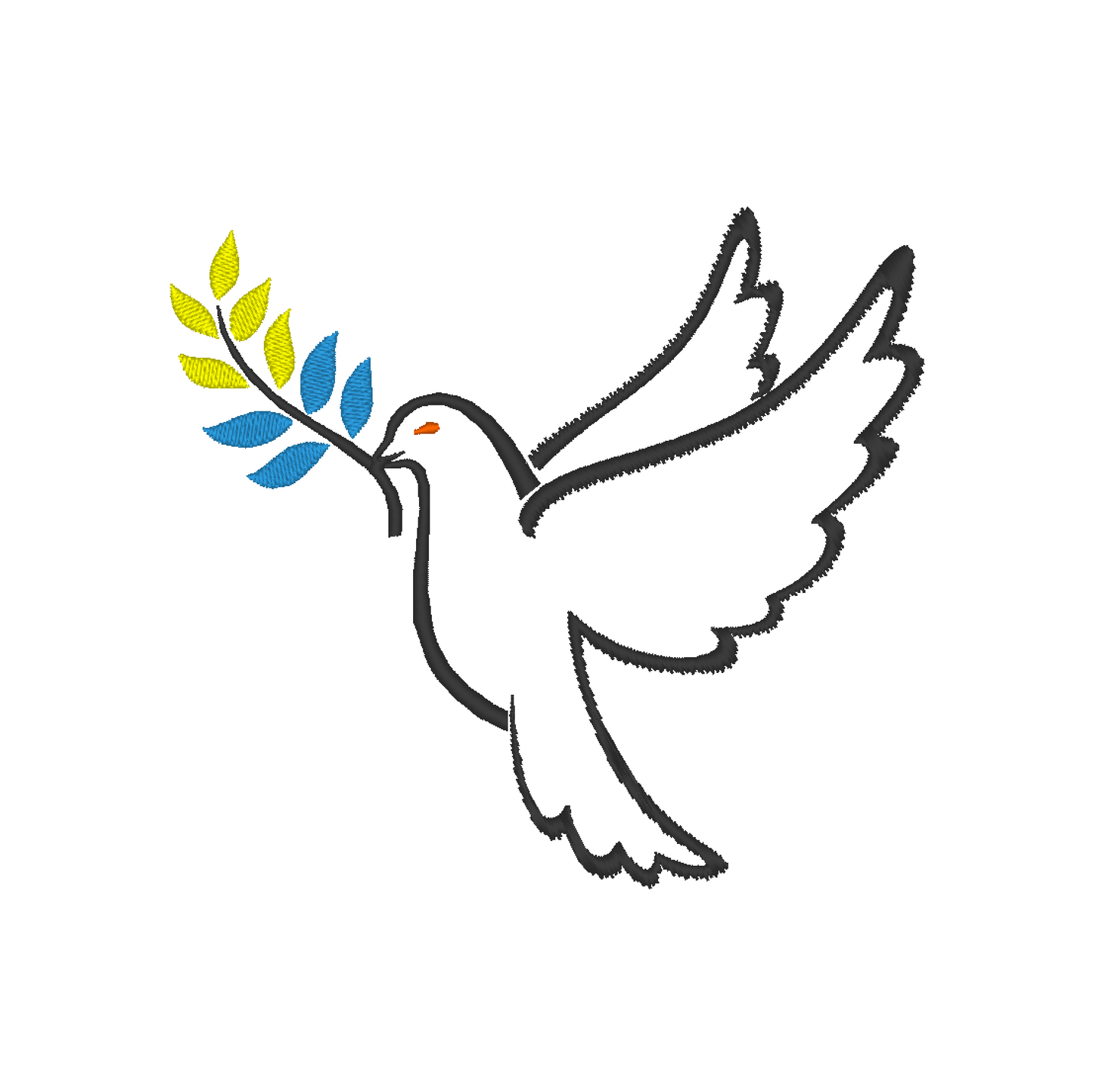 Dove of peace machine embroidery design