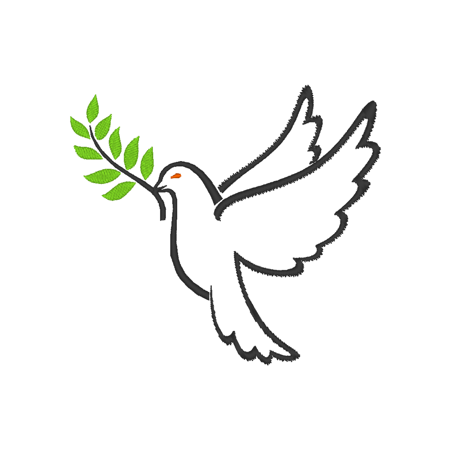 Dove of peace machine embroidery design