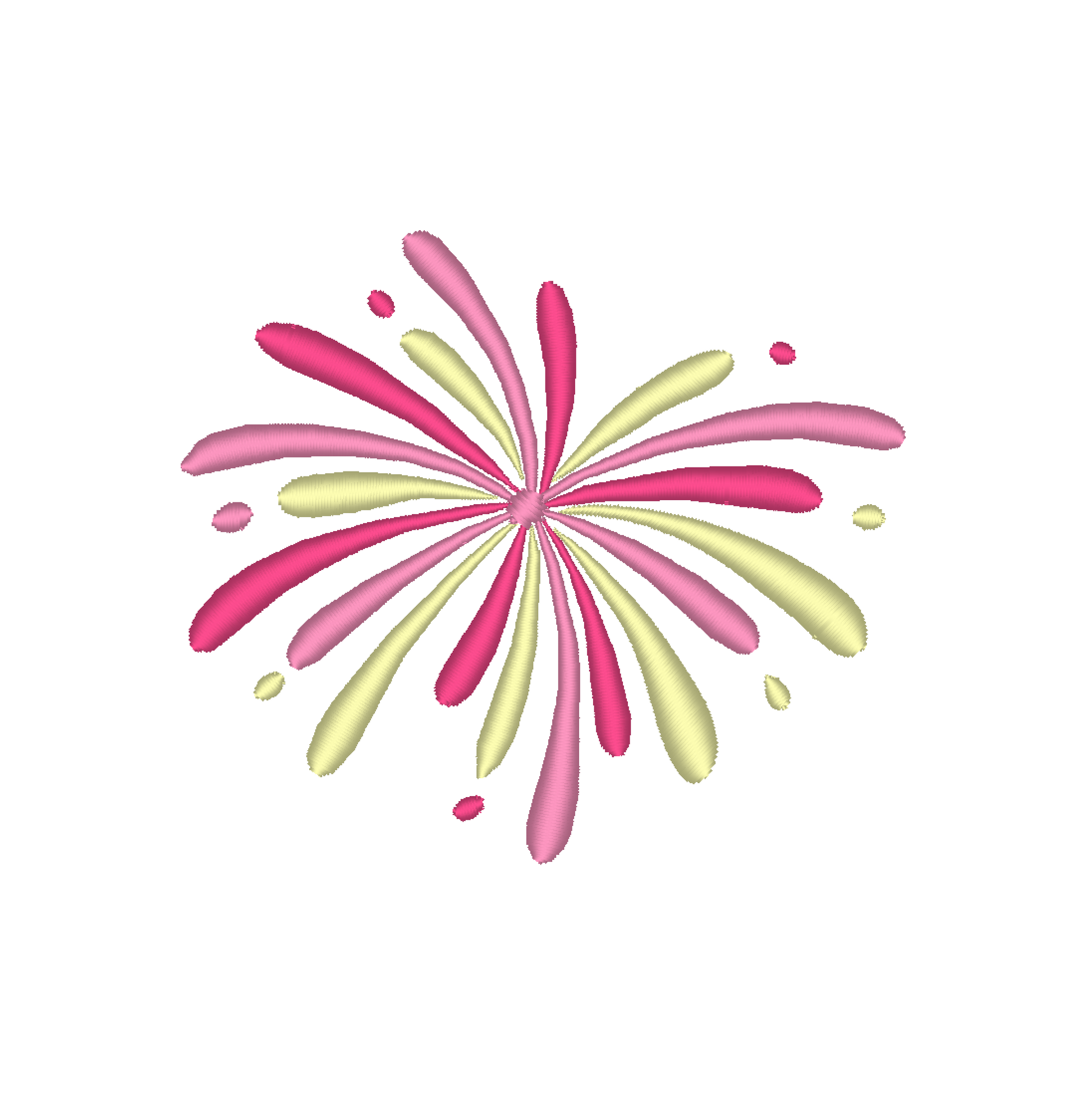 Image of Firework Machine Embroidery Design: A burst of colorful fireworks