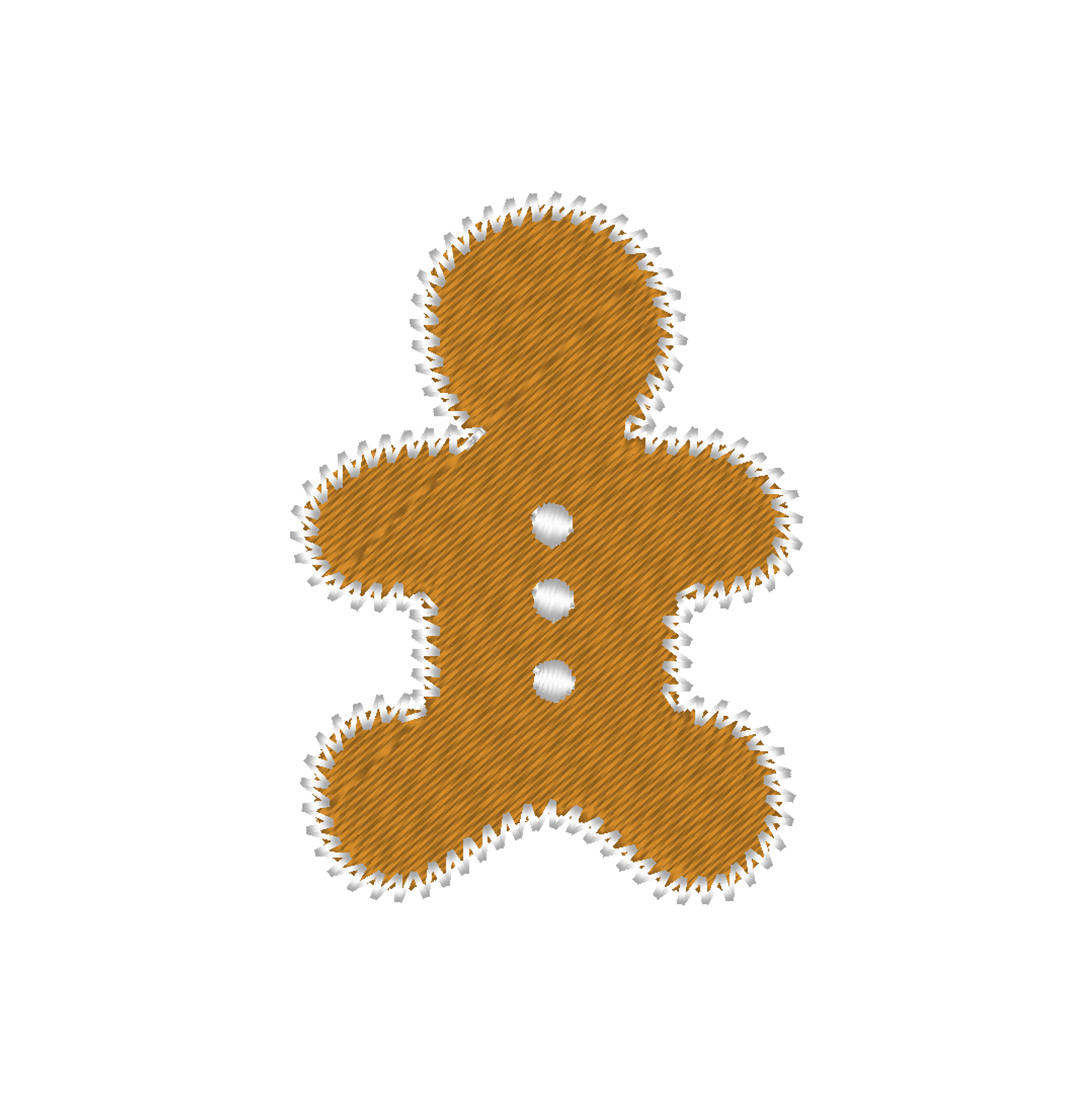 Gingerbread Man machine embroidery design