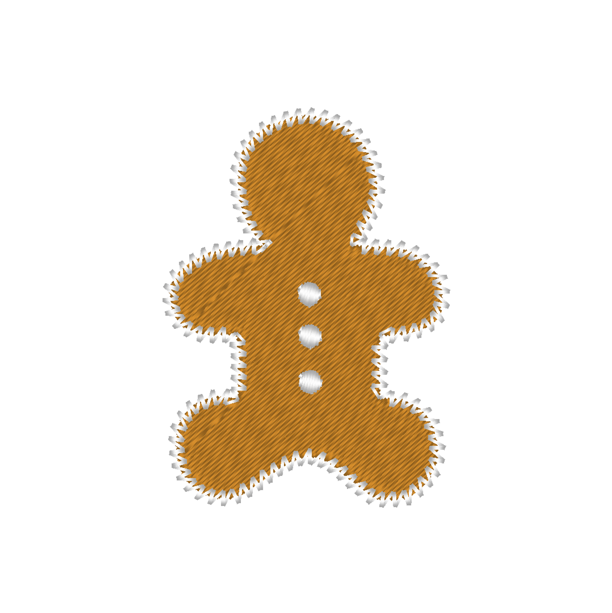 Gingerbread Man machine embroidery design