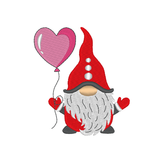 Gnome with Heart Balloon