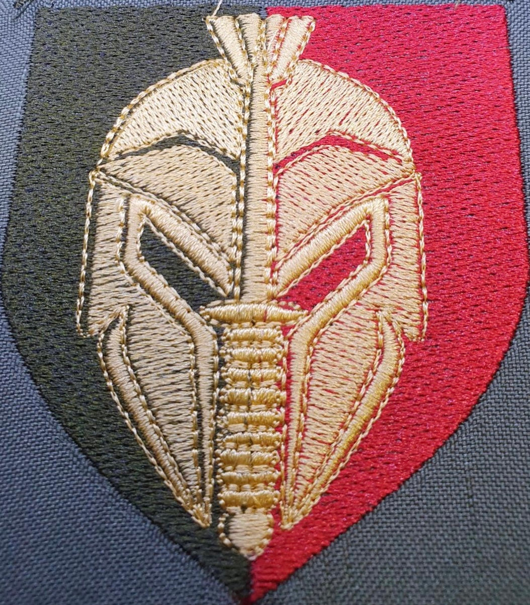 Machine embroidery design of the First International Legion patch