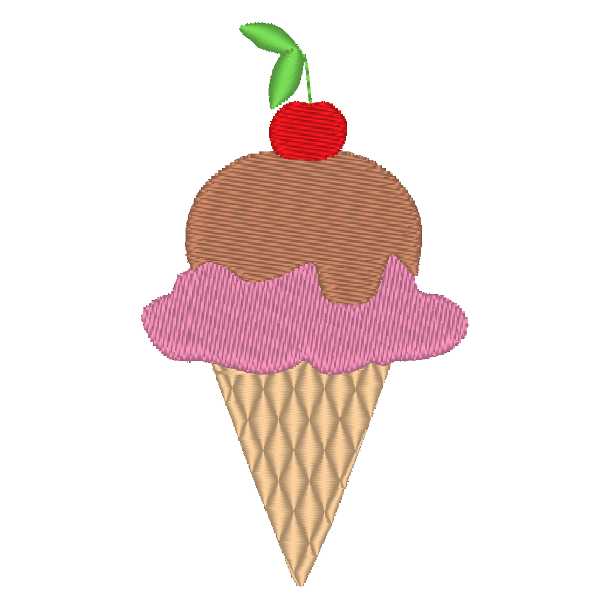 Embroidery design featuring  delectable ice cream