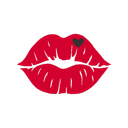 Kiss Mark Machine Embroidery Design