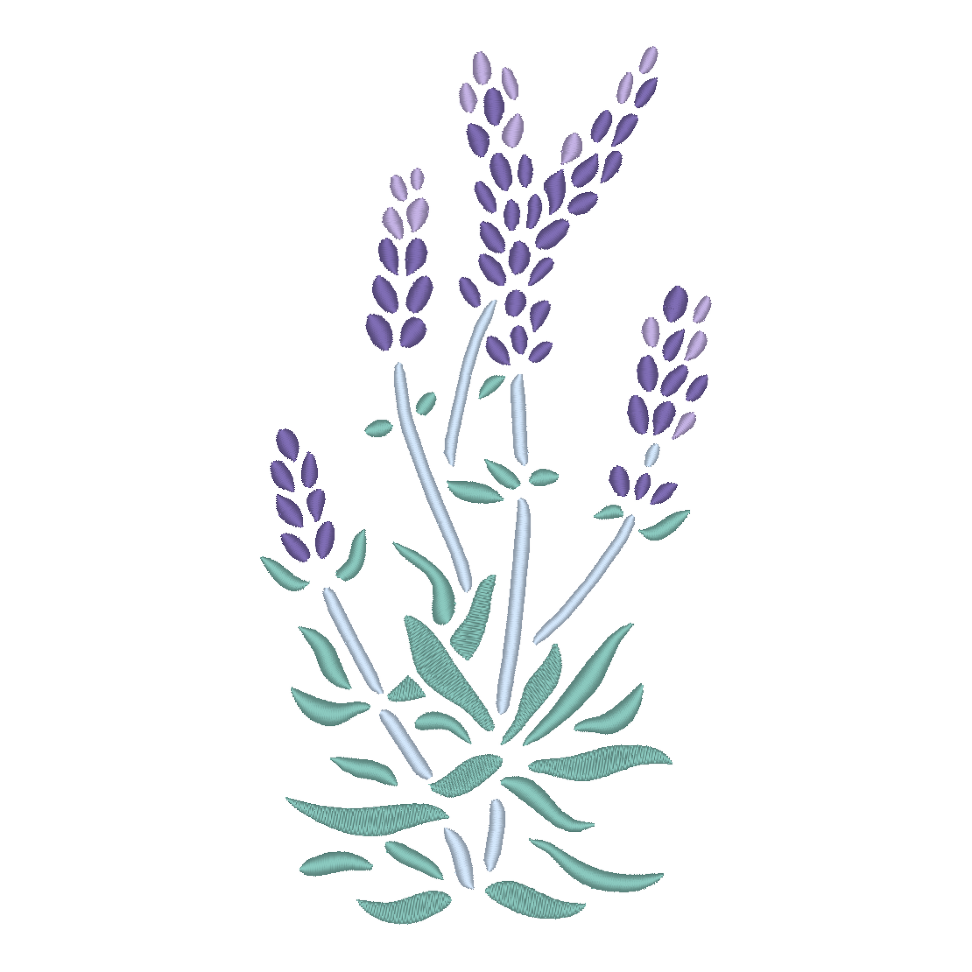 Image of Lavender Flowers Machine Embroidery Design