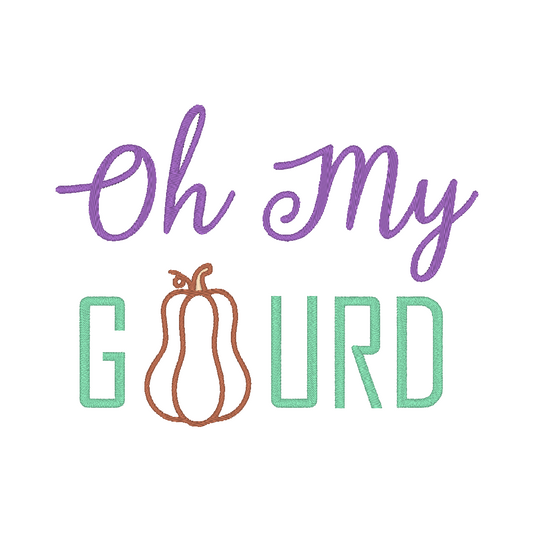 Oh My GOURD machine embroidery design