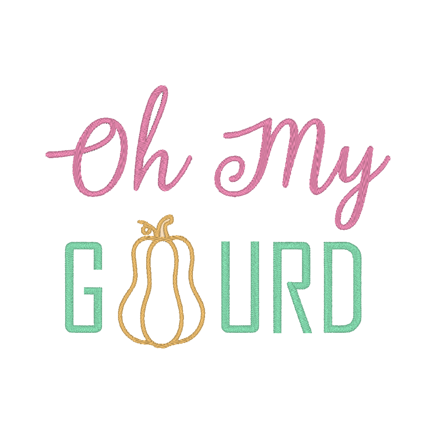 Oh My GOURD machine embroidery design