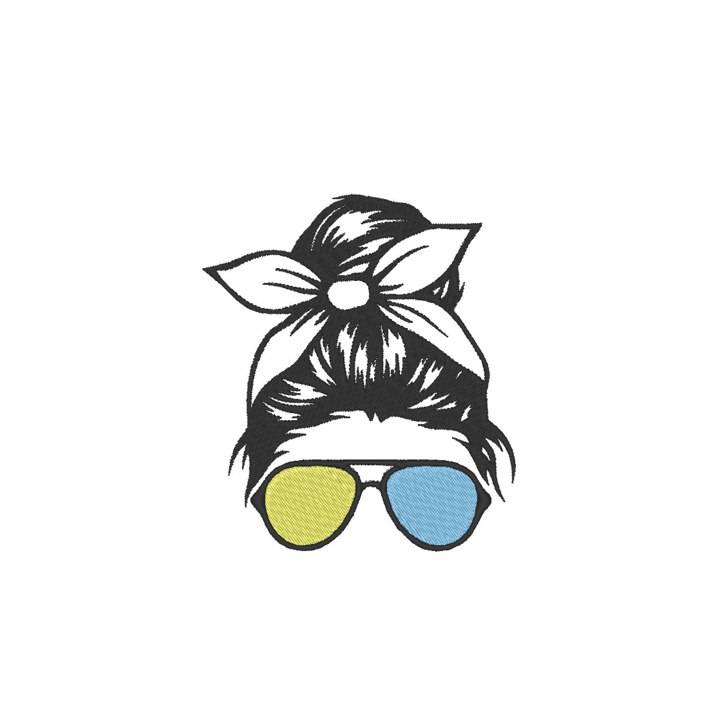 Messy Bun Bow Sunglasses