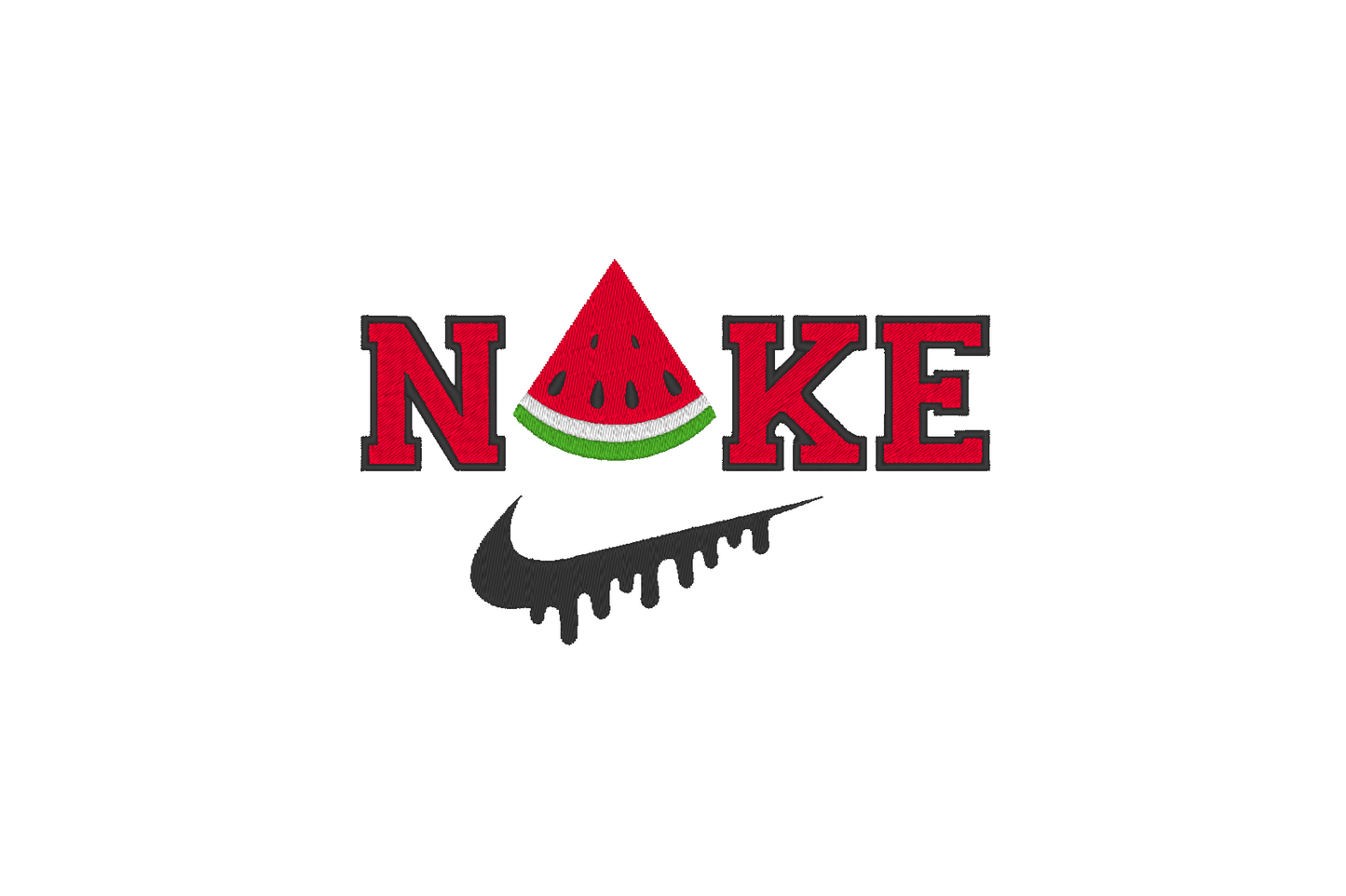 Watermelon NKE machine embroidery design