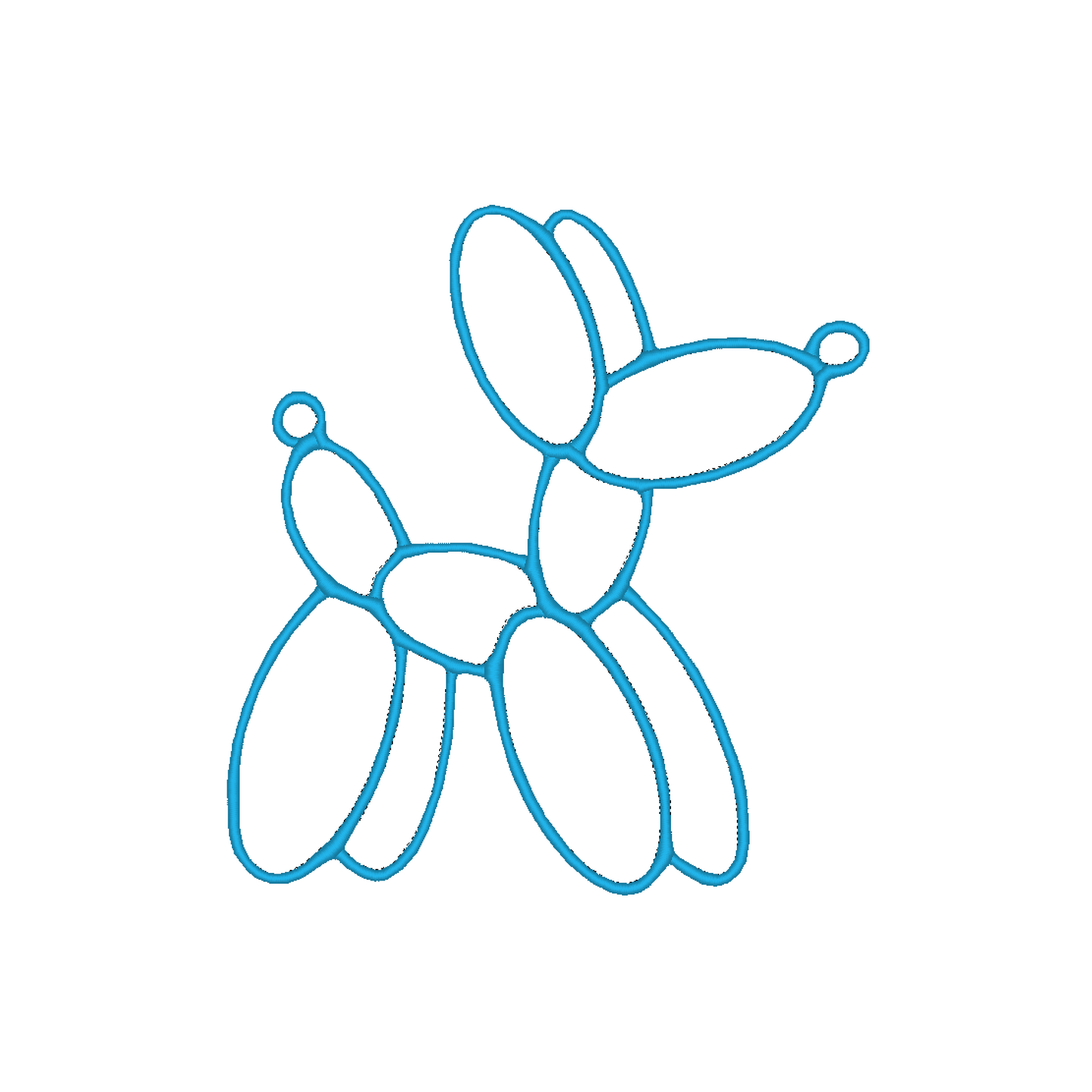 Balloon Dog Outline machine embroidery design