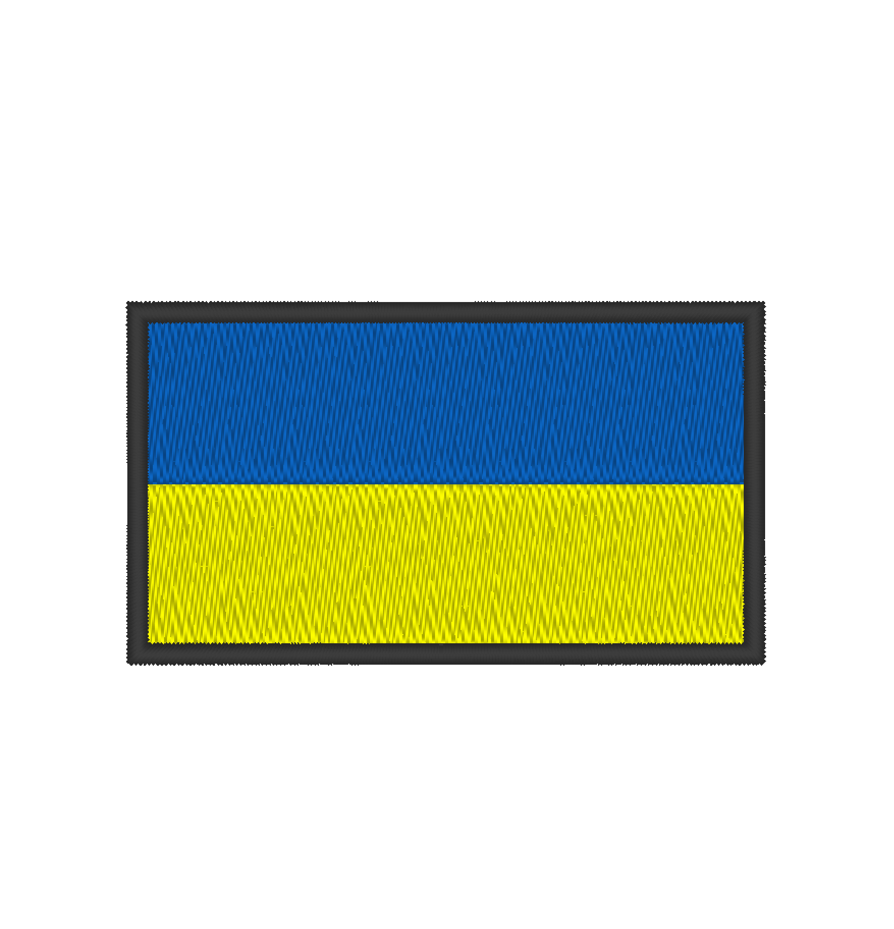 The embroidery design of the Ukrainian Flag Patch