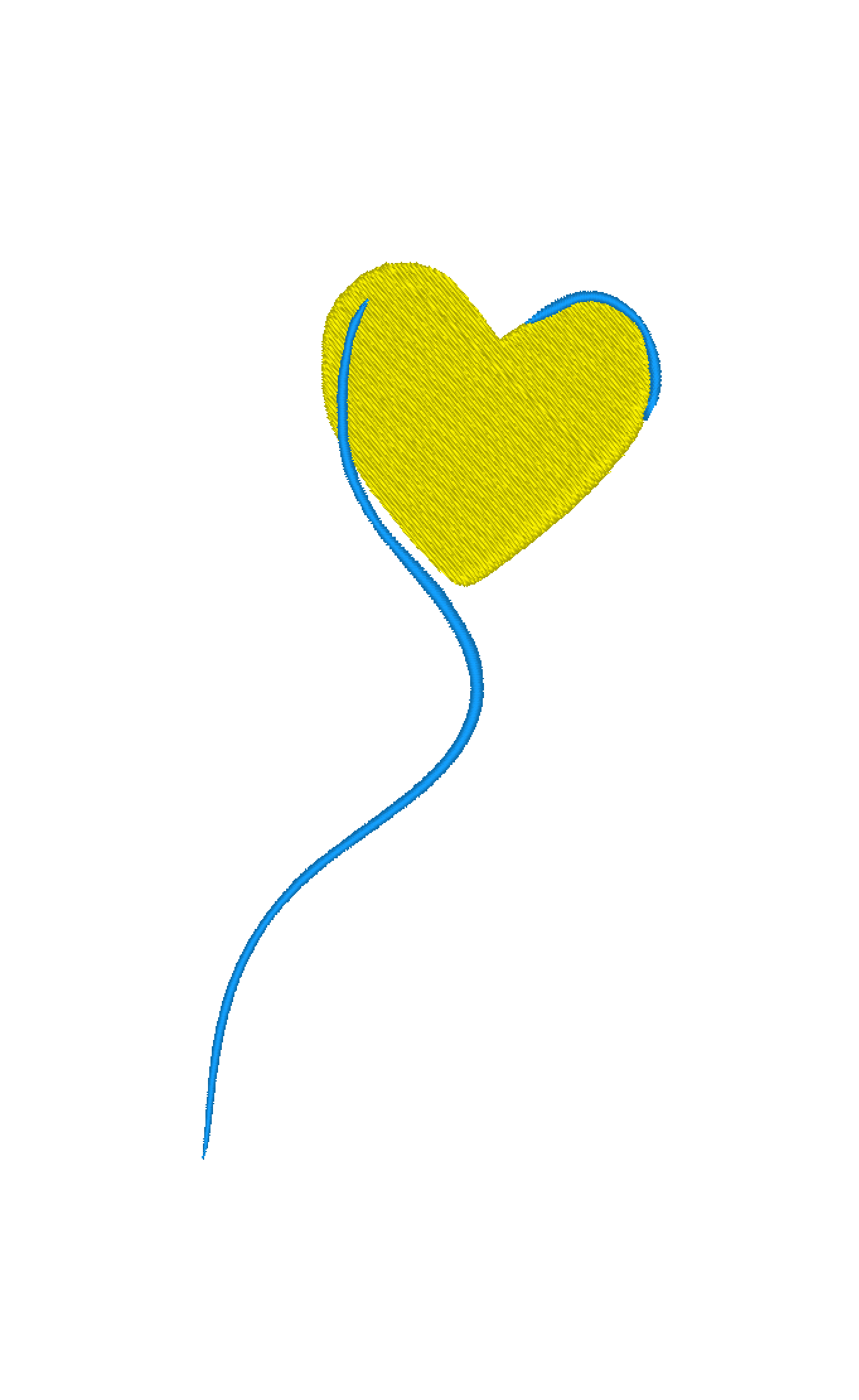 Heart Balloon machine embroidery design