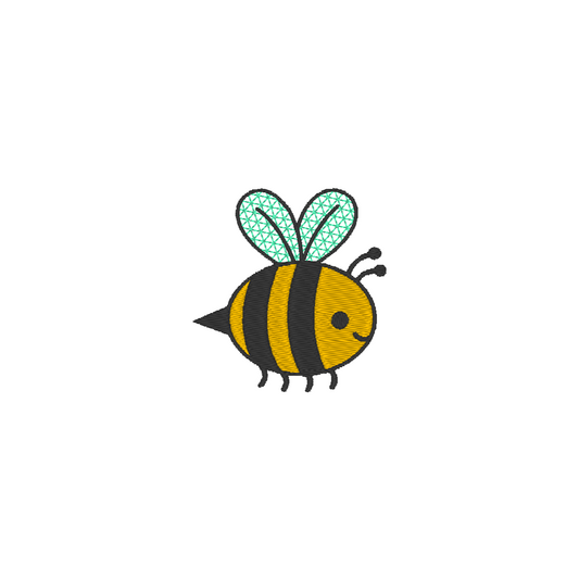 Bee machine embroidery design