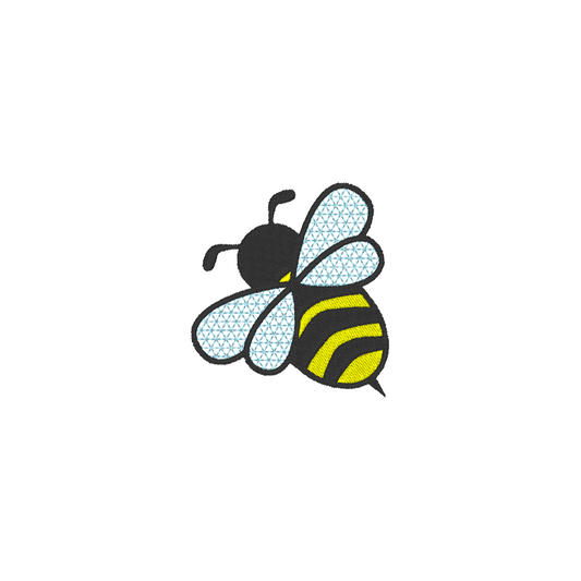 Bee machine embroidery design