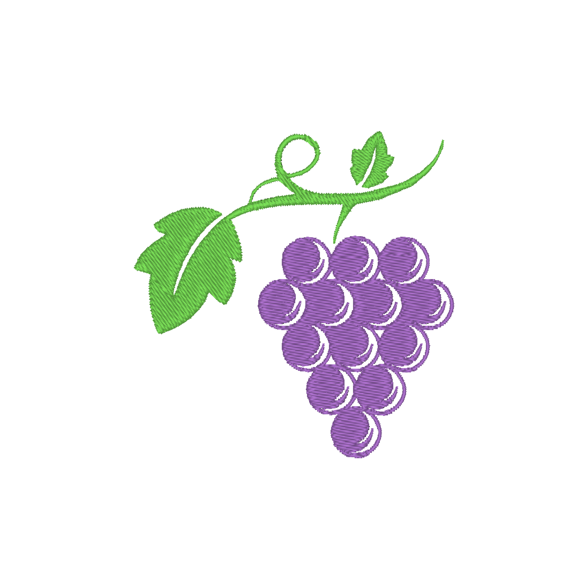 Grape machine embroidery design