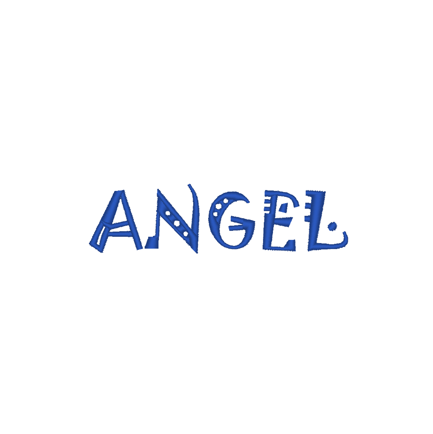 ANGEL written machine embroidery design