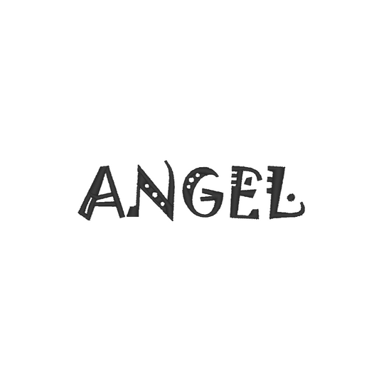 ANGEL written machine embroidery design